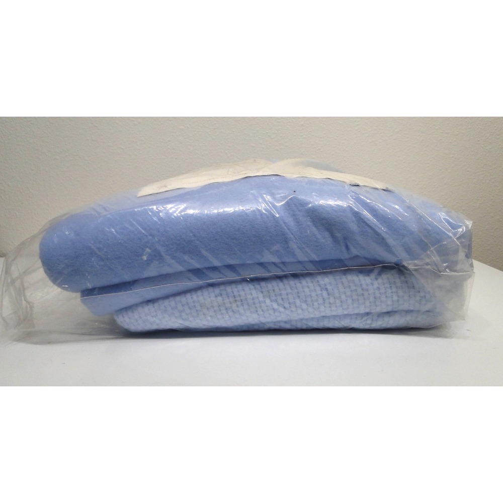 Chatham CMI Industries Blue Acrylic Blanket Set Full 80x90 Thermal Conventional - Picture 4 of 9